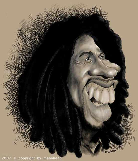 Caricature Bob Marley