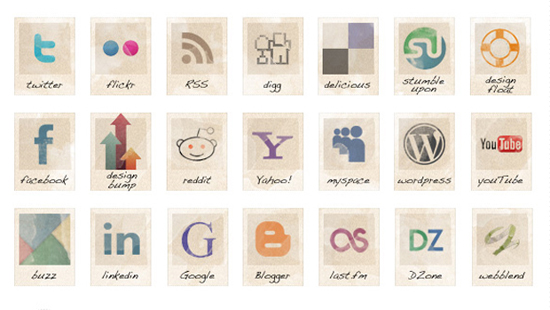 Free-social-vintage-icons